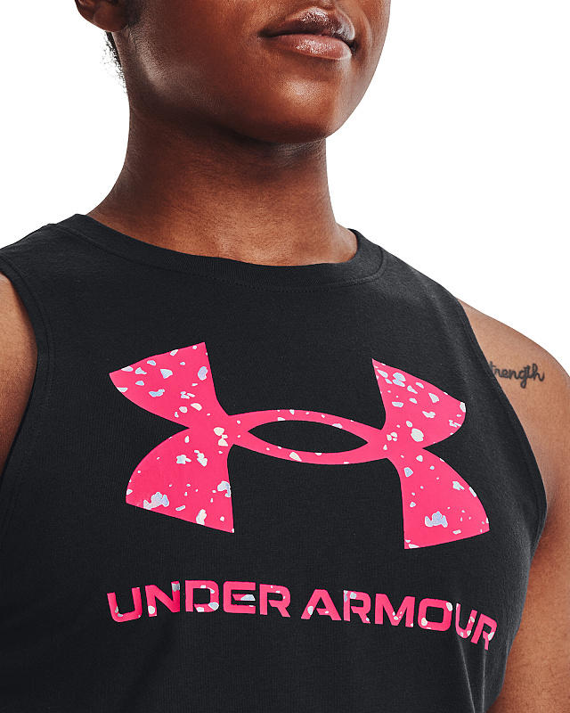 UNDER ARMOUR Dámske tielko Live Sportstyle Graphic - čierne (1356297-004)