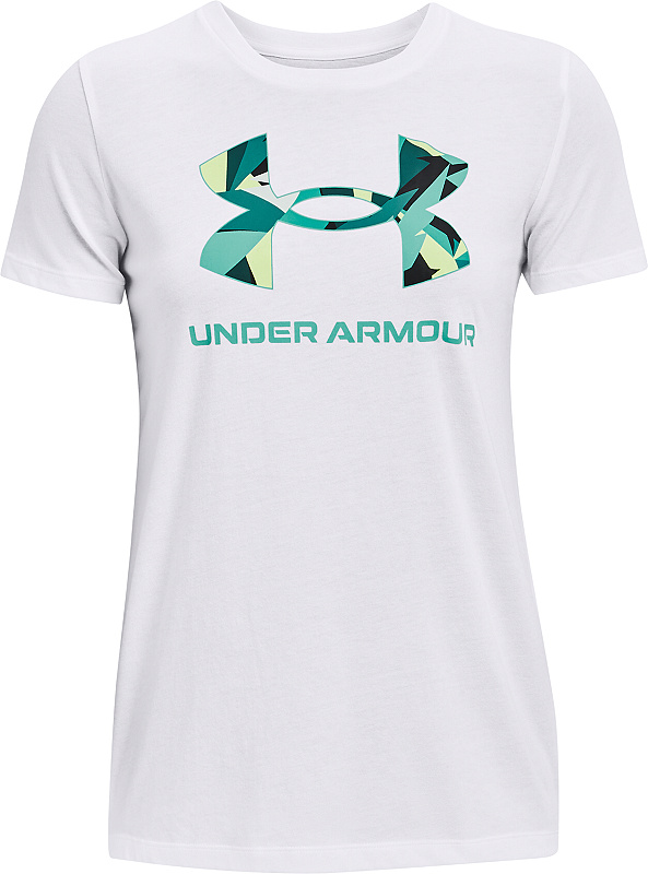 UNDER ARMOUR Dámske tričko UA SPORTSTYLE LOGO SS - biele (1356305-106)