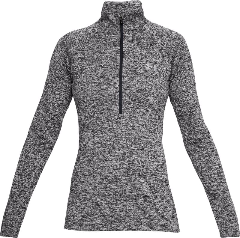 UNDER ARMOUR Dámske tričko s dlhým rukávom Tech 1/2 Zip - Twist - čierne (1320128-001)