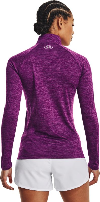 UNDER ARMOUR Dámske tričko s dlhým rukávom Tech 1/2 Zip - Twist - fialová (1320128-514)