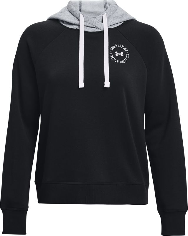 UNDER ARMOUR Dámska mikina Rival Fleece CB Hoodie - čierna (1373031-001)