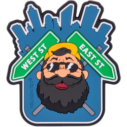 HELIKON 3D PVC Nášivka/Patch Beardman URBAN - blue (OD-BMU-RB-65)