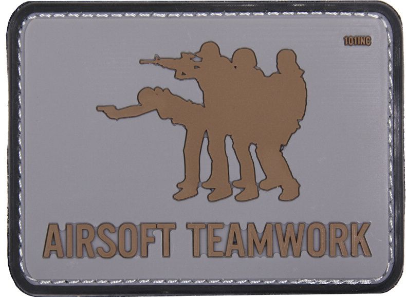 3D PVC Nášivka/Patch Nášivka Airsoft Teamwork - šedá