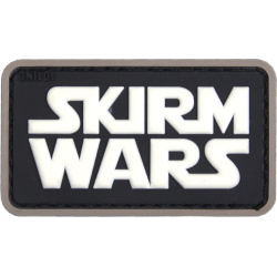 3D PVC Nášivka/Patch Skirm Wars - čierna