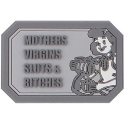 3D PVC Nášivka/Patch Mothers Virgins - šedá