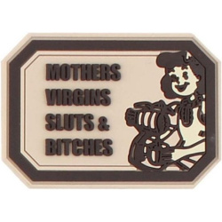 3D PVC Nášivka/Patch Mothers Virgins - piesková