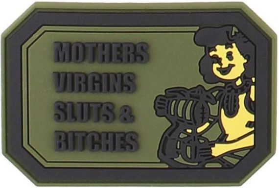 3D PVC Nášivka/Patch Mothers Virgins - zelená