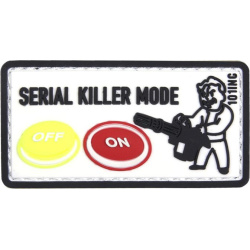 3D PVC Nášivka/Patch Serial killer - biela