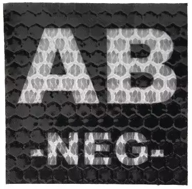 COMBAT-ID IR Nášivka/Patch AB NEG 5x5cm - black