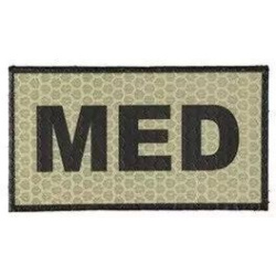 COMBAT-ID IR Nášivka/Patch MED 9x5cm - tan / black