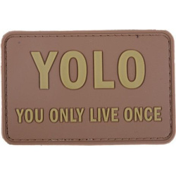 GFC 3D PVC Nášivka/Patch Yolo - tan