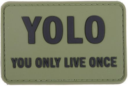 GFC 3D PVC Nášivka/Patch Yolo - olivové