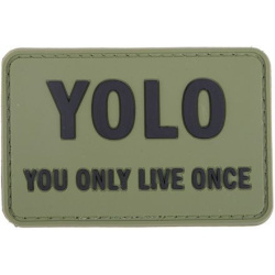 GFC 3D PVC Nášivka/Patch Yolo - olivové