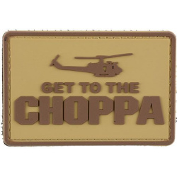 GFC 3D PVC Nášivka/Patch Get to the Choppa - tan