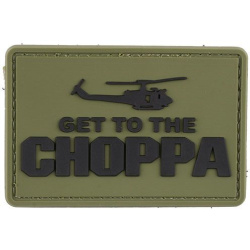 GFC 3D PVC Nášivka/Patch Get to the Choppa - olivová