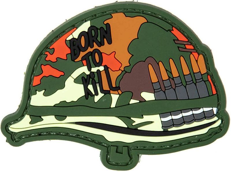 GFC 3D PVC Nášivka/Patch Born To Kill Helmet