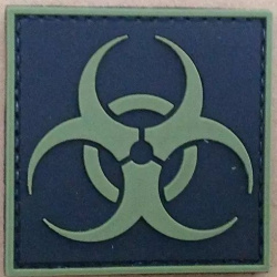 GFC 3D PVC Nášivka/Patch Biohazard - green / black