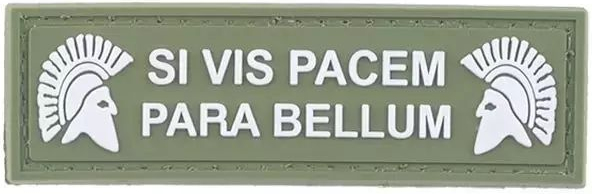 GFC 3D PVC Nášivka/Patch Si Vis Pacem Para Bellum - white / green