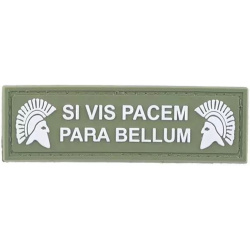 GFC 3D PVC Nášivka/Patch Si Vis Pacem Para Bellum - white / green