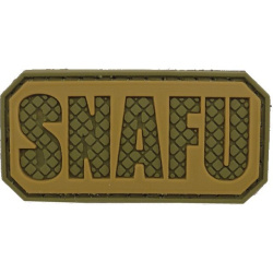 3D PVC Nášivka/Patch SNAFU, 5x2,5cm - olivová