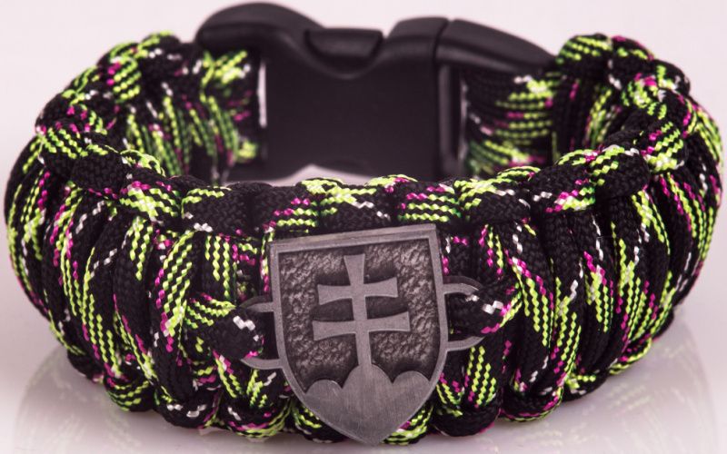 Paracord náramok King Kobra, SK znak, v1 - decay zombie