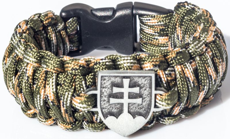 Paracord náramok King Kobra, SK znak, v1 - camo