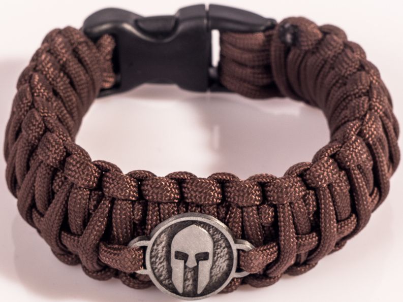 Paracord náramok King Kobra, SPARTAN, v2 - hnedá