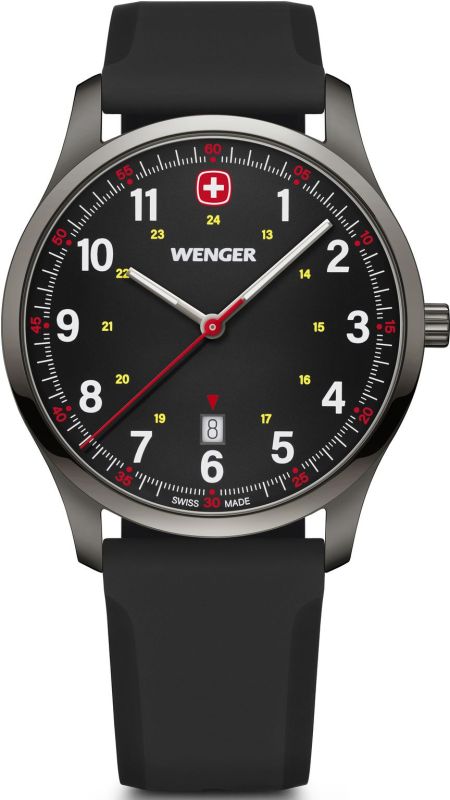 WENGER Hodinky City Sport / silikónový remienok - black / grey (01.1441.135)