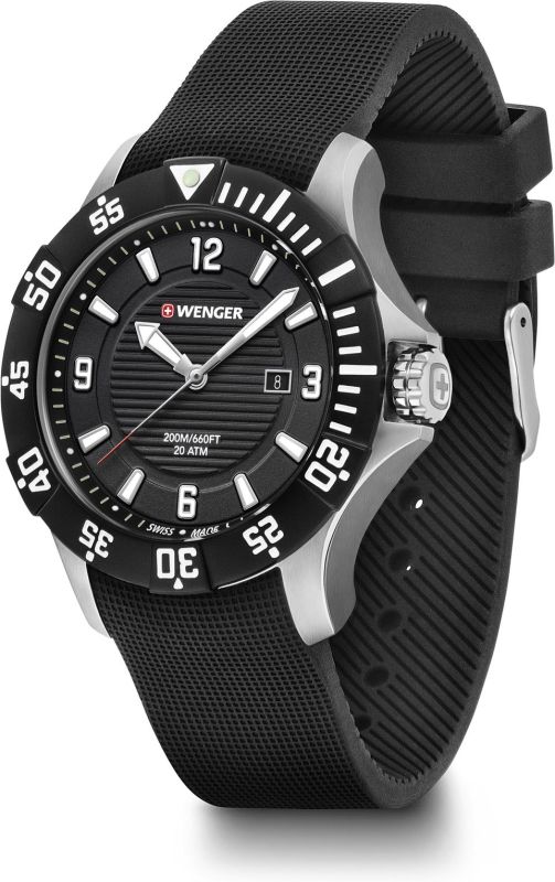 WENGER Hodinky Seaforce / silikónový remienok - black / silver (01.0641.132)