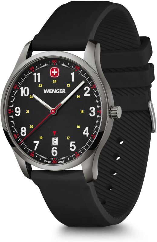 WENGER Hodinky City Sport / silikónový remienok - black / grey (01.1441.135)