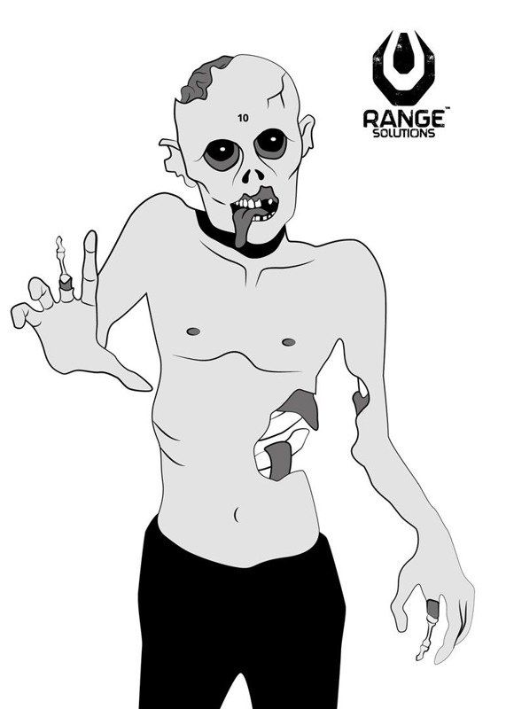 RANGE SOLUTIONS Cvičný terč RS-Zombie, 70 x 50 cm -10ks