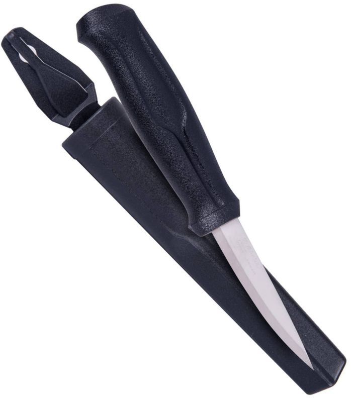 MORAKNIV Nôž s pevnou čepeľou Woodcarving Basic - Stainless Steel - čierny (NZ-WCB-SS-01)