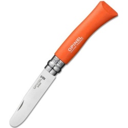 OPINEL Zatvárací nôž N°07 Inox My First Opinel Mandarine - wood (002214)