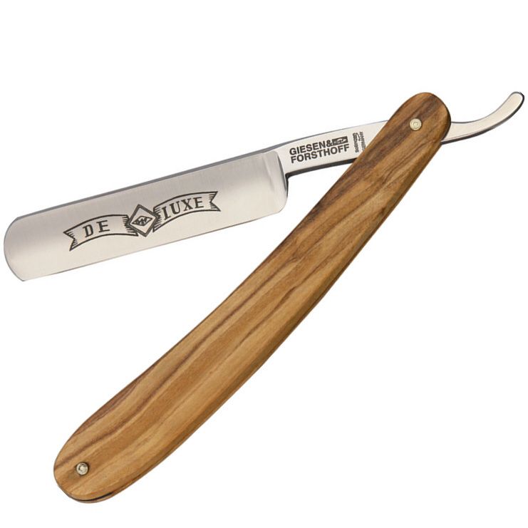 Britva Timor Straight Razor s olivovým drevom (TIM370)