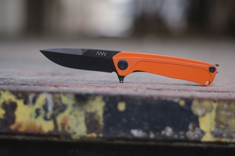 ANVKnives Zatvárací nôž Z100 Sleipner/G10 DLC Liner - oranžový (ANVZ100-035)