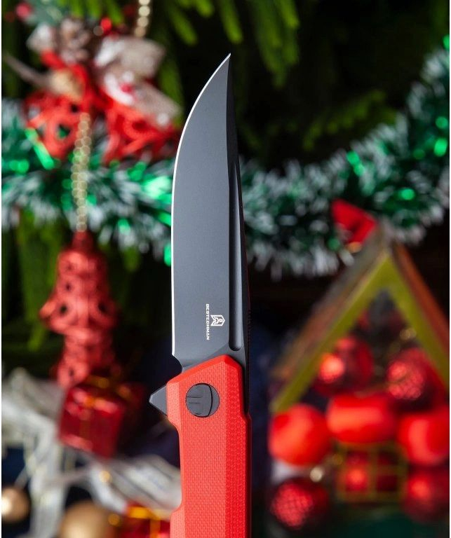 BESTECH Zatvárací nôž DUNDEE LinerLock Black - red (BMK01L)