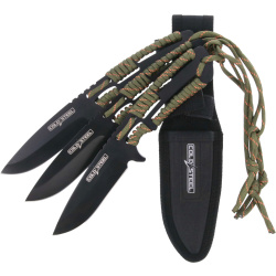 COLD STEEL Vrhacie nože 4.4in Throwing Knife Drop Point s puzdrom, 3ks (TH-44KVD3PK)