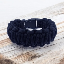 Paracord náramok King Cobra - čierny